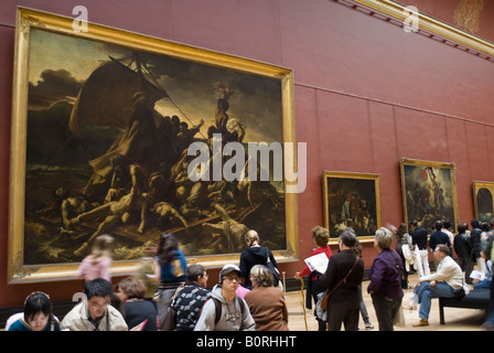 Le Radeau de la Méduse 1819 par Theodore Gericault dans le musée du Louvre à Paris France Banque D'Images