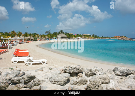 Le Kontiki Beach, Curacao, Antilles néerlandaises Banque D'Images