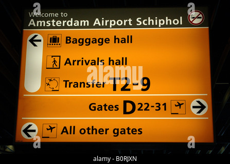 L'aéroport d'Amsterdam Schiphol Banque D'Images