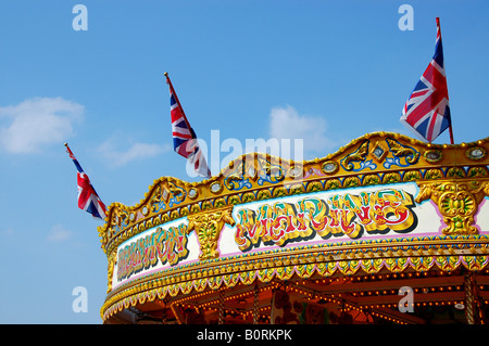 Carousel ride sur la jetée de Brighton, Royaume-Uni Banque D'Images