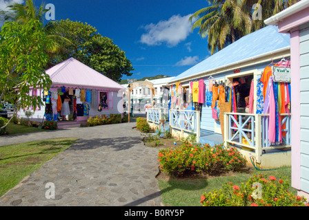 De l'artisanat touristique et une boutique à Road Town Tortola Iles Vierges britanniques. Banque D'Images