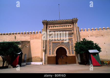 Maroc, Meknès, Dar El Makhzen, palais impérial Banque D'Images