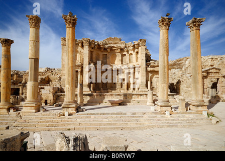 Nymphée en ruines de la ville de Jerash Décapole romaine datant de 39 à 76 ANNONCE Jordan Saoudite Banque D'Images