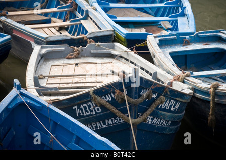 15 08 08 Essaouira Maroc bateaux de pêche dans le port Photo Simon Grosset Banque D'Images