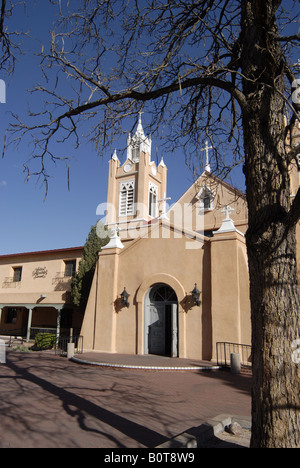 San Felipe de Neri Catholc Église dans la vieille ville d'Albuquerque au Nouveau Mexique Banque D'Images