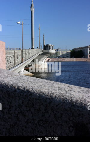 Le Blagoveshchensky Bridge, Saint-Pétersbourg, Russie Banque D'Images