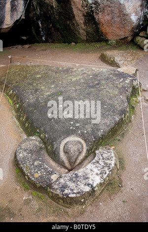 Machu Picchu Temple du Condor Groupe Prison de Pierre Vallée de l'Urubamba Pérou Amérique du Sud Banque D'Images