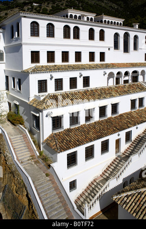 Vue arrière de l'hôtel de ville de Mijas Mijas Pueblo, Costa del Sol, Andalousie, Espagne Banque D'Images