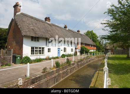 Cours d'eau par l'Est Meon Hampshire UK Banque D'Images