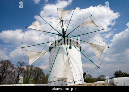 Moulin de Mykonos Grèce mer Egéé Windmühle aus und Wassermühlenmuseum Vent Internationales Mykonos Gifhorn Allemagne Banque D'Images