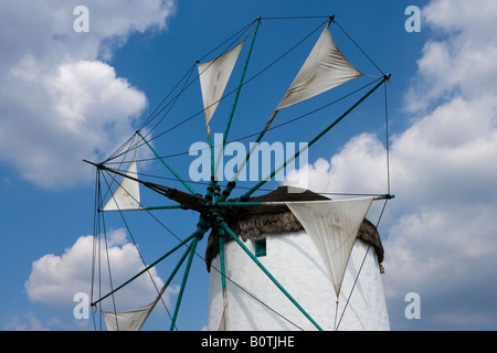 Moulin de Mykonos Grèce mer Egéé Windmühle aus und Wassermühlenmuseum Vent Internationales Mykonos Gifhorn Allemagne Banque D'Images