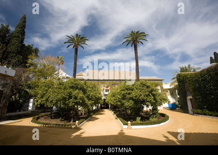 Patio de Las Dueñas palais, où le poète Antonio Machado est né, Séville, Espagne Banque D'Images