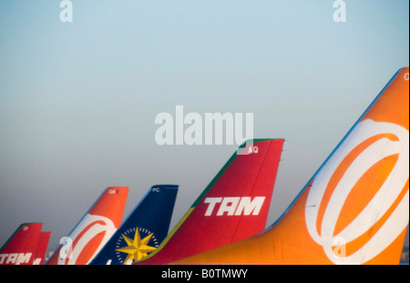 Les avions à l'aéroport Congonhas de Sao Paulo s'état de Sao Paulo, Brésil 04 24 08 Banque D'Images