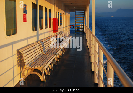 Siège sur un ferry Banque D'Images