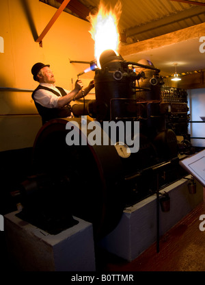 Le Musée d'Incendie interne dédié à l'alimentation du moteur à combustion interne Tanygroes Ceredigion West Wales Banque D'Images