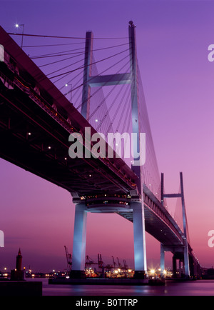 Le Pont de la Baie de Yokohama, Yokohama, Japon Banque D'Images