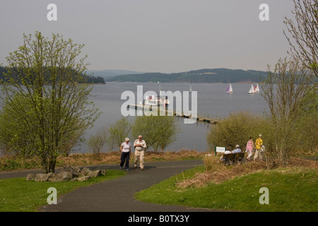 Ferry à tower knowe visitor centre kielder water northumberland england Banque D'Images