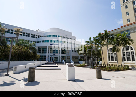 Qg de la police de Miami Beach en Floride l'architecture art déco Banque D'Images