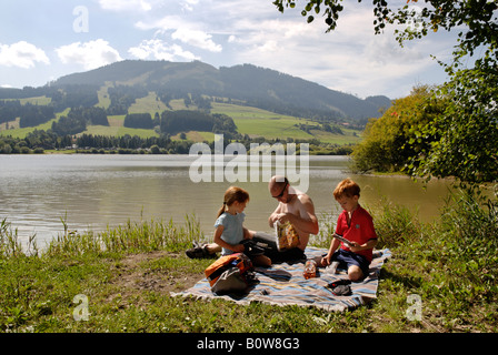 Dans Gruentensee Lac Ostallgaeu, souabe, Bavière, Allemagne, Europe Banque D'Images