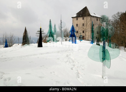 Fressende Haus, chambre et certaines parties de l'Glaeserner Wald ou verre Woods dans Regen-Weissenstein, Bayerischer Wald, forêt de Bavière, Banque D'Images