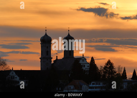 Château de l'Eglise dans la lumière du soir, Friedrichshafen, Bade-Wurtemberg, Allemagne, Europe Banque D'Images