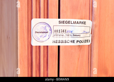 Télévision bouclé par la police CID, Hesse, Germany, Europe Banque D'Images