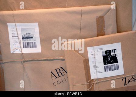 Affichage de vitrine, forfaits Banque D'Images