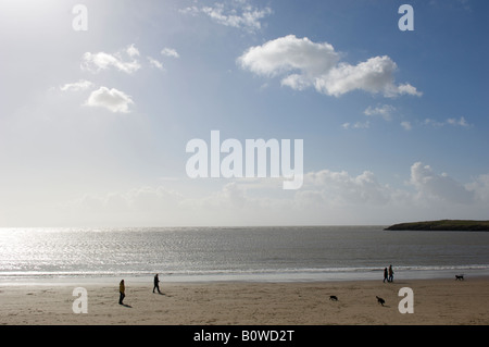 Plage de l'île de Barry à l'île de Barry au pays de Galles Banque D'Images