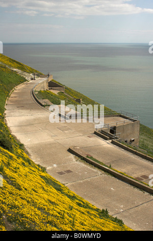 La fusée vers le bas Haut Site d'essai, les aiguilles, l'île de Wight. Banque D'Images