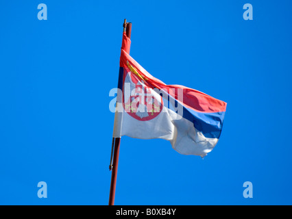 Drapeau serbe, Serbie-et-Monténégro Banque D'Images