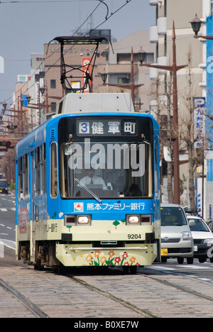 Kumamoto, Japon. Le tram Banque D'Images