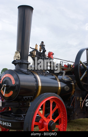 Moteur de traction à vapeur historique construit par John Fowler Leeds & Co Ltd à Smallwood Vintage Rally Cheshire England Royaume-Uni Banque D'Images