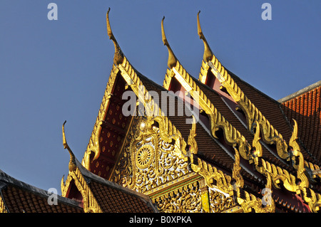 Toit du temple de marbre (Prague), Thaïlande, Bangkok Banque D'Images