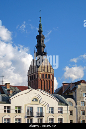 L'église Saint Nikolai dans la vieille ville d'Elblag, Pologne, Elbing Banque D'Images