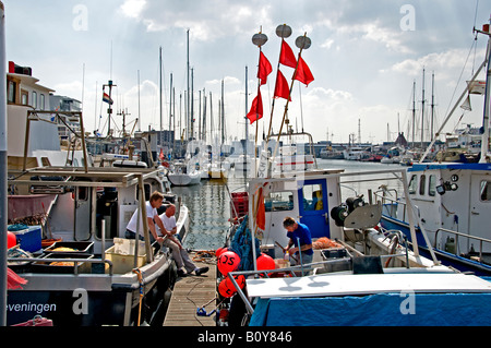 Pays-bas La Haye Scheveningen Port Néerlandais Banque D'Images