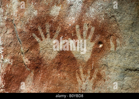 Peintures aborigènes en Carnarvon National Park, Australie, Queensland, Carnarvon National Park Banque D'Images