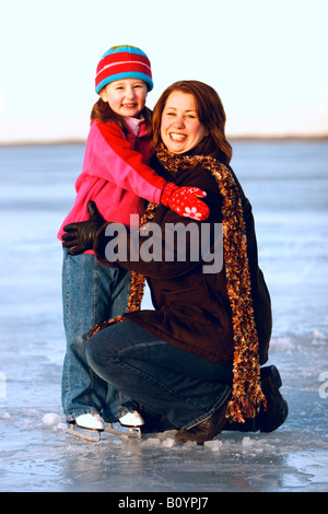 Fille sur patins Banque D'Images