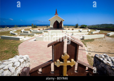 Voir l'entrée d'une Église catholique Église Alto Vista Aruba Banque D'Images