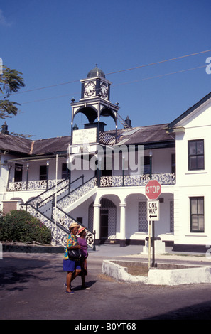 Bâtiment de la Cour suprême du Belize à Belize City, Belize, Amérique Centrale Banque D'Images