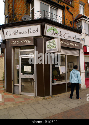 Caribbean Garden Cafe Brockley Lewisham Londres SE4 Banque D'Images