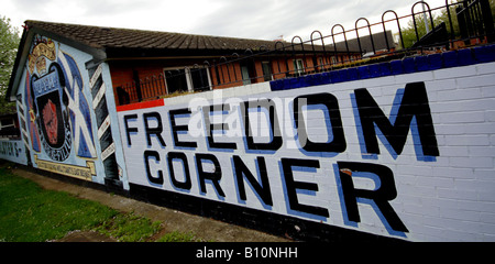 Fresque peinte par les loyalistes protestants dans l'Est de l'Irlande du Nord Belfast Banque D'Images