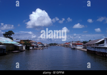 Haulover Creek à Belize City, Belize, Belize, Amérique Centrale Banque D'Images