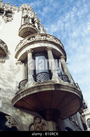 Casa Lleó Morera. Barcelone. La Catalogne. L'Espagne. Banque D'Images