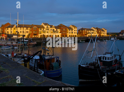 Le port réaménagé à Maryport, Cumbria, Angleterre, Royaume-Uni Banque D'Images