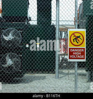 L'électrocution danger sign Banque D'Images