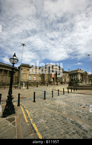 Ville de Liverpool, en Angleterre. Walker Art Gallery de Liverpool sur William Brown Street avec séances de chambre à l'arrière-plan. Banque D'Images