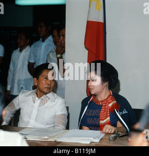 Les Philippines, Ex.Président Ferdinand et Imelda Marcos (chaussures). Prés.1967-1986. Banque D'Images