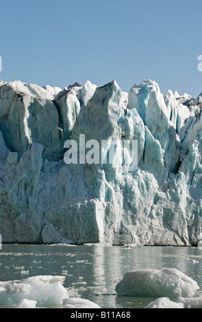 Quatorzième de juillet Glacier, Svalbard, Norvège Banque D'Images