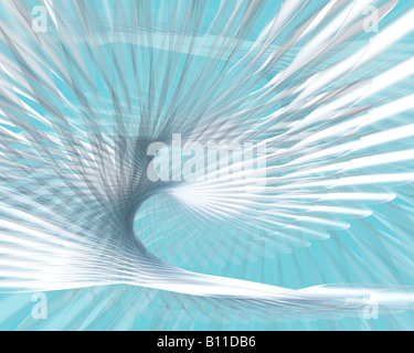Rendu 3D illustration d'un cool blue abstract background symbolisant l'esprit libre Banque D'Images