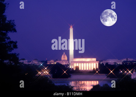 MONUMENTS UNITED STATES CAPITOL SKYLINE WASHINGTON DC USA Banque D'Images